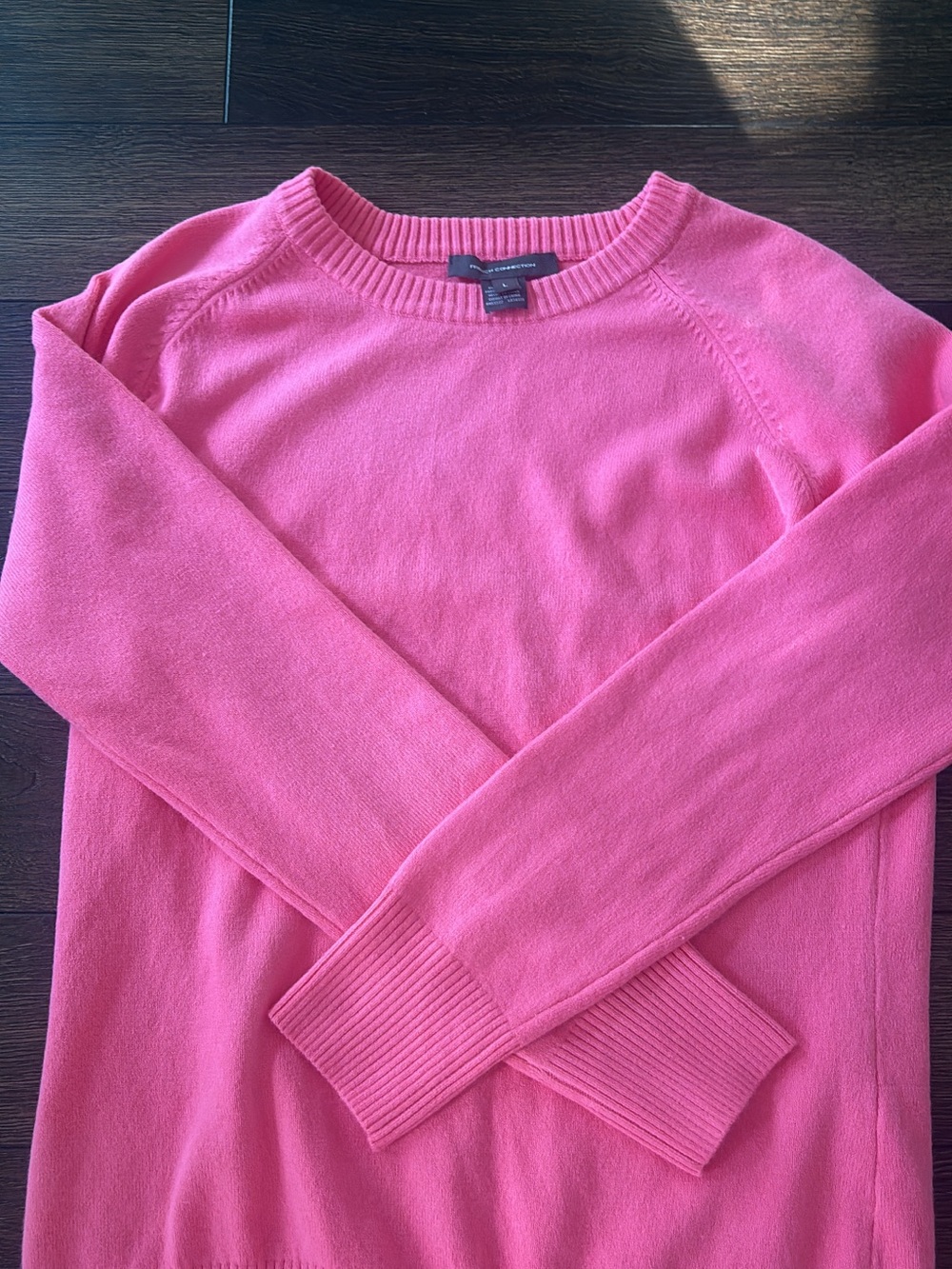 French Connection Pink Crewneck Sweater Size Large